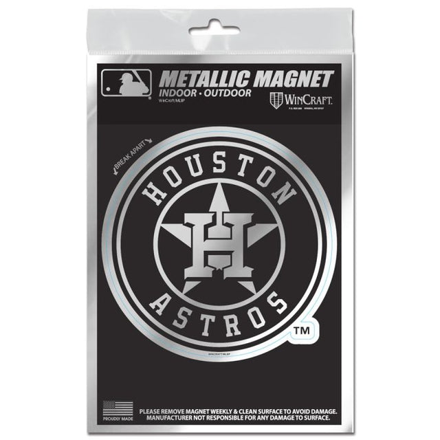 Imanes metálicos de los Houston Astros de 3" x 5"