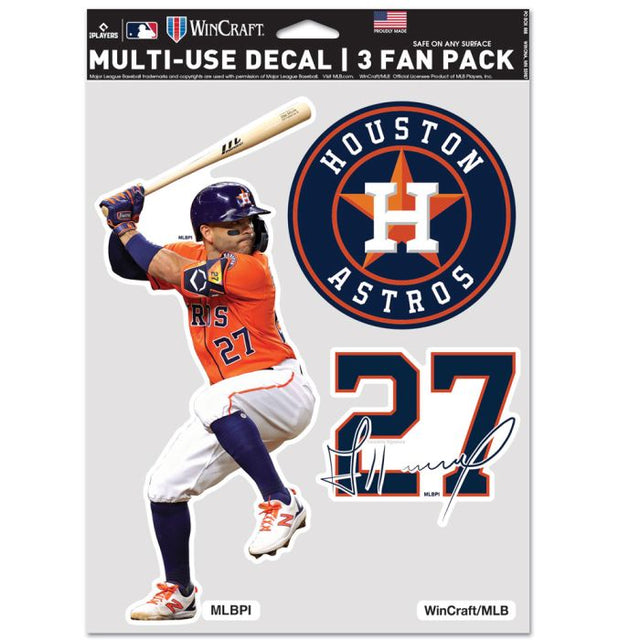 Paquete multiusos para 3 fanáticos de los Houston Astros, José Altuve