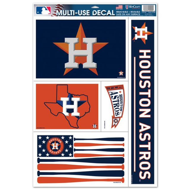 Calcomanía multiusos de los Houston Astros de 11" x 17"