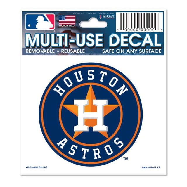 Calcomanía multiusos de los Houston Astros de 3" x 4"