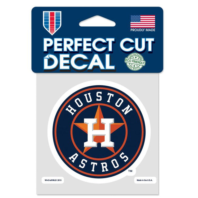 Calcomanía de color de corte perfecto de los Houston Astros de 4" x 4"