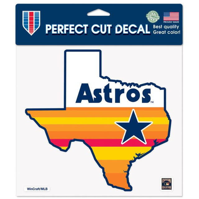 Calcomanía de color de corte perfecto de los Houston Astros de 8" x 8"