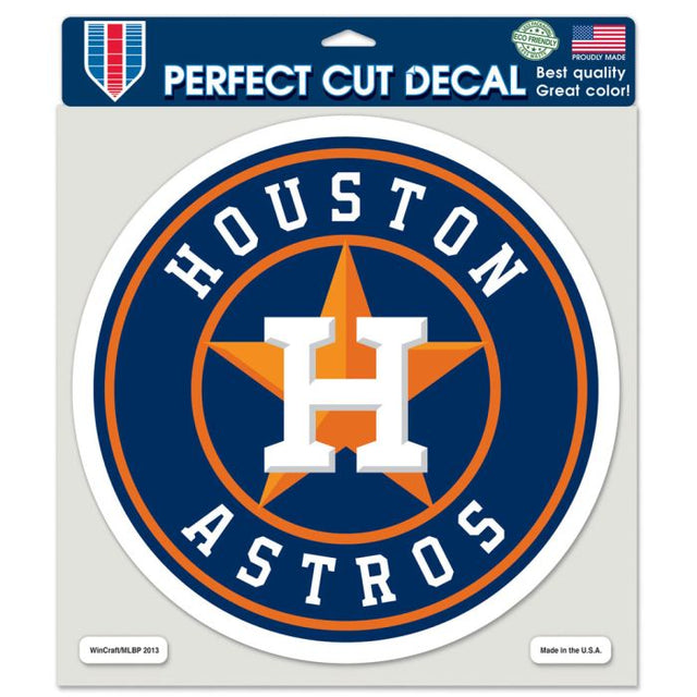 Calcomanía de color de corte perfecto de los Houston Astros de 8" x 8"