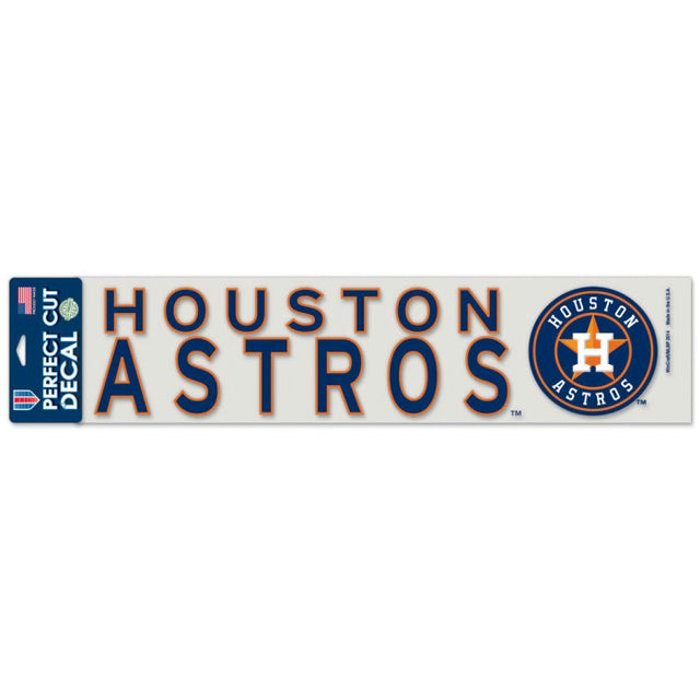 Calcomanías de corte perfecto de los Houston Astros de 4" x 17"