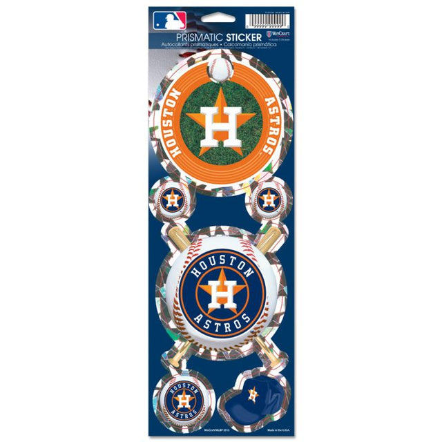 Calcomanía prismática de los Houston Astros de 4" x 11"