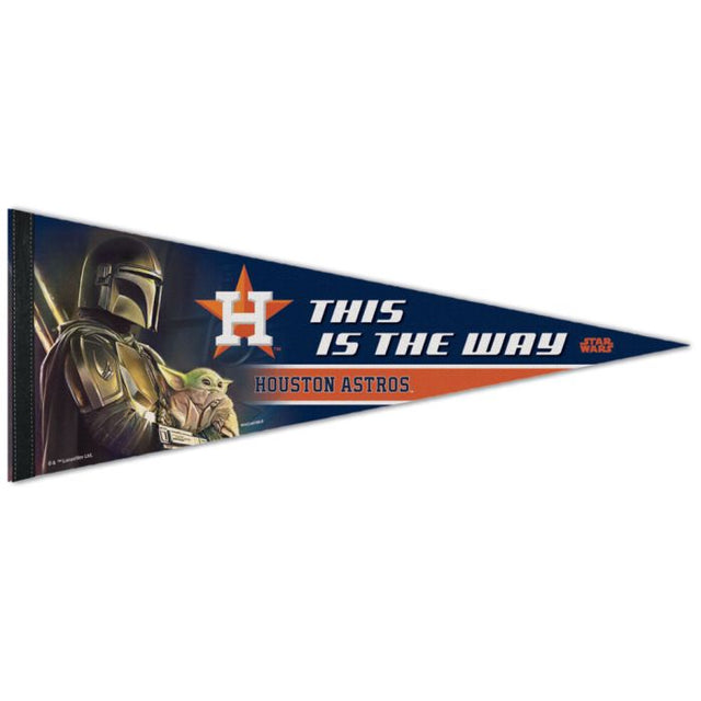 Houston Astros / Star Wars Mandalorian Premium Pennant 12" x 30"