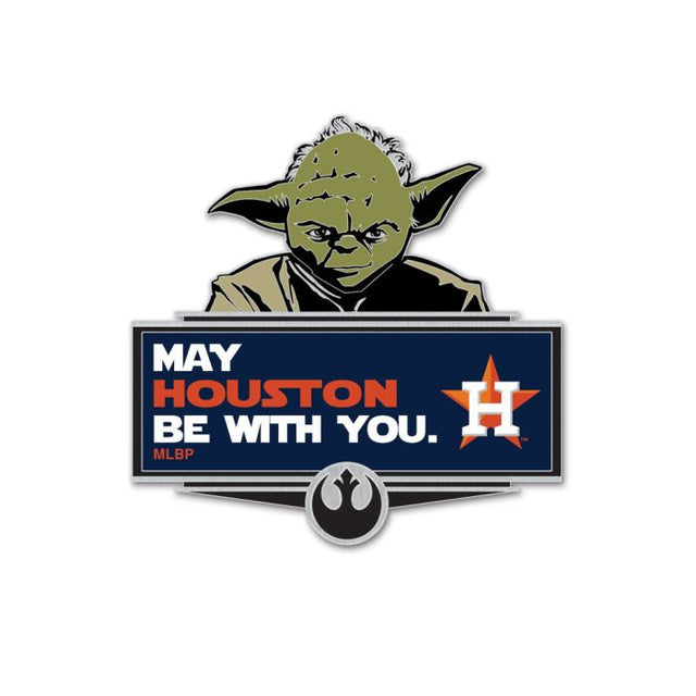 Tarjeta de joyería con pin de colección de Yoda de los Houston Astros/Star Wars