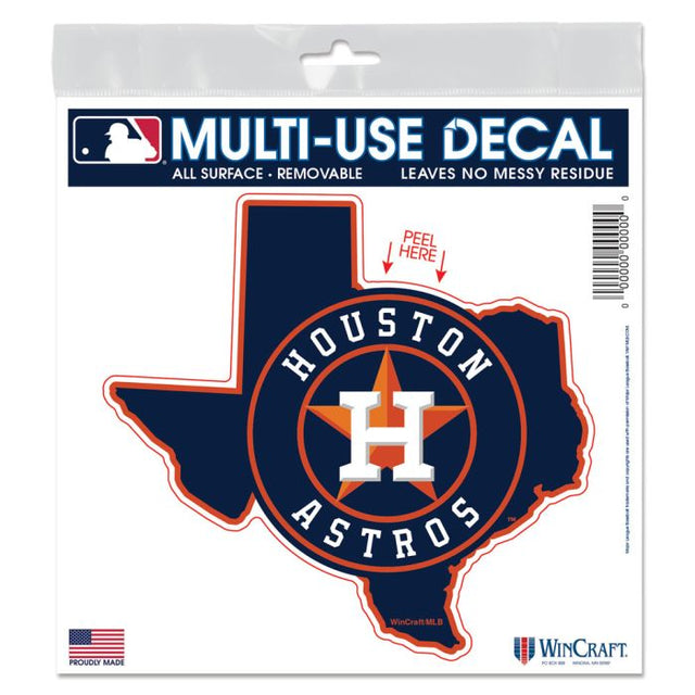 Houston Astros State Shape All Surface Decal 6" x 6"