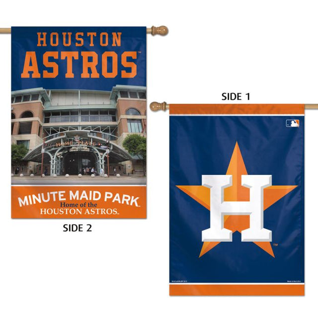 Bandera vertical de los Houston Astros de 2 lados, 28" x 40"