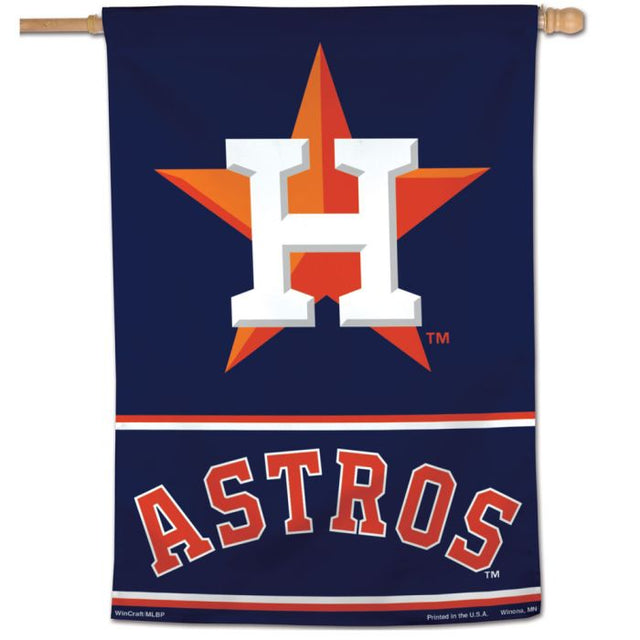 Bandera vertical con el logo de los Houston Astros de 28" x 40"