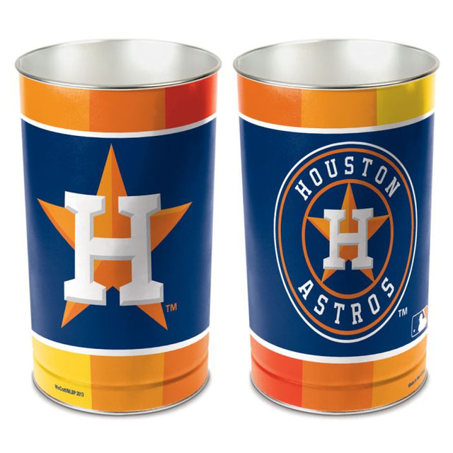 Houston Astros Wastebasket - tapered 15"H