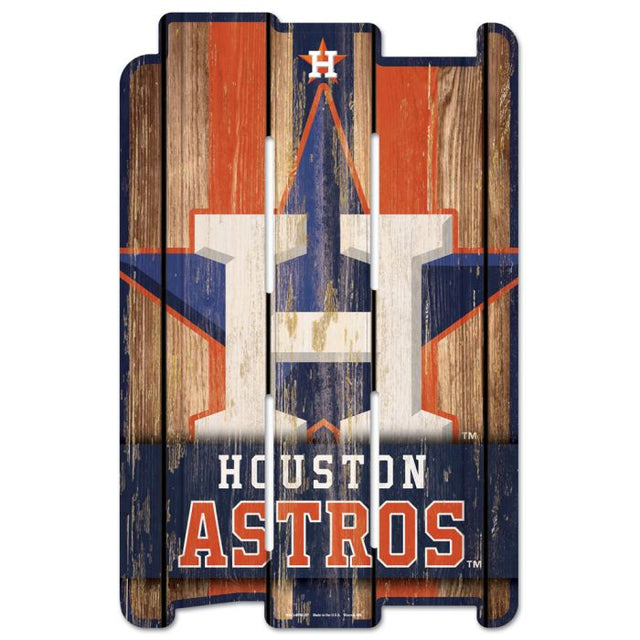 Letrero de madera para cerca de los Astros de Houston