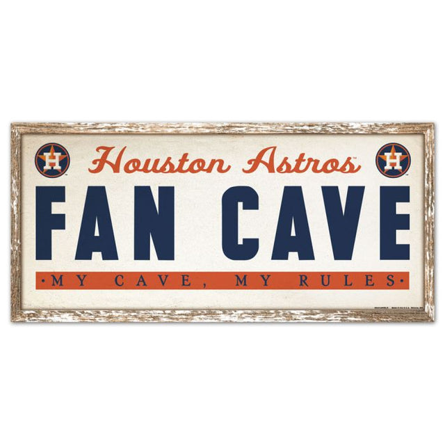 Houston Astros Wood Sign 8" x 17"