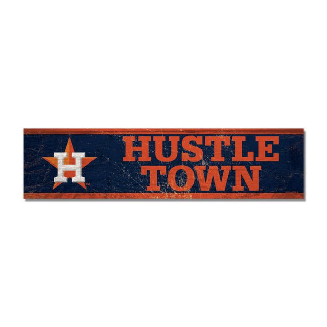 Imán de madera de los Houston Astros de 1,5" x 6"