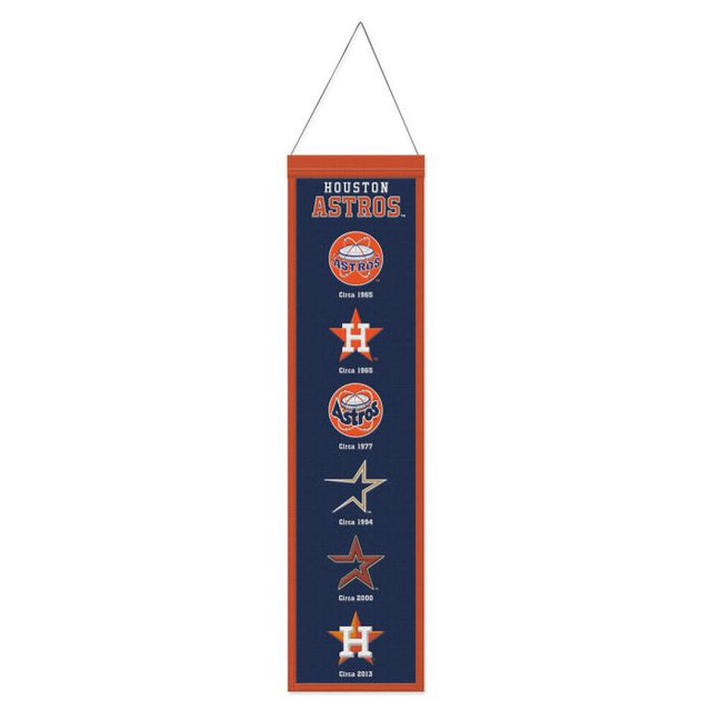 Bandera de lana de los Astros de Houston de 8" x 32"