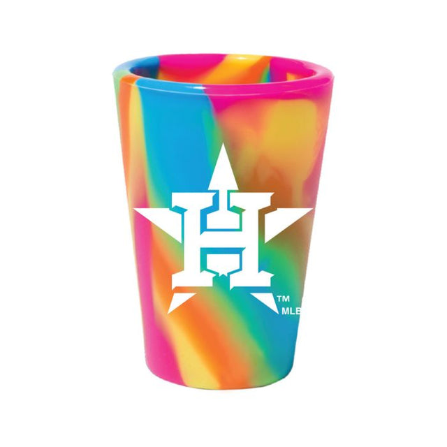 Vaso de chupito de silicona de 1,5 oz con diseño hippie de los Houston Astros