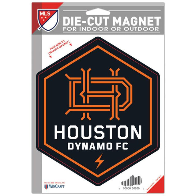 Imán troquelado con el logotipo del Houston Dynamo de 6,25" x 9"