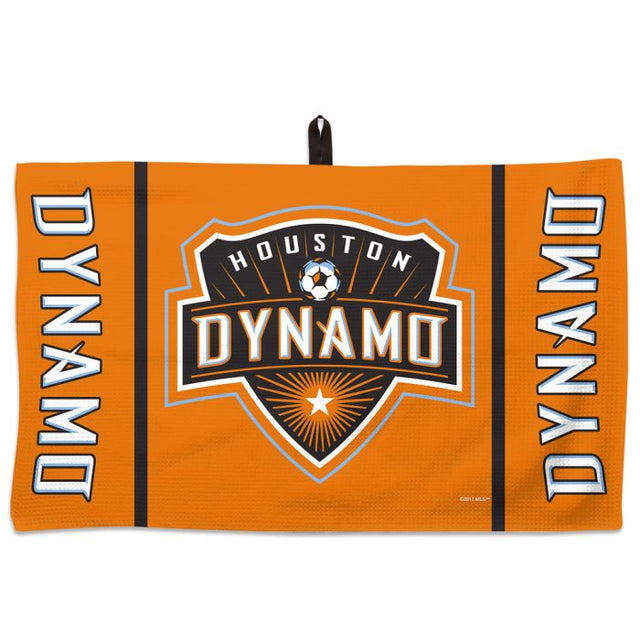 Toalla de gofre con el logotipo y la palabra Houston Dynamo de 14" x 24"