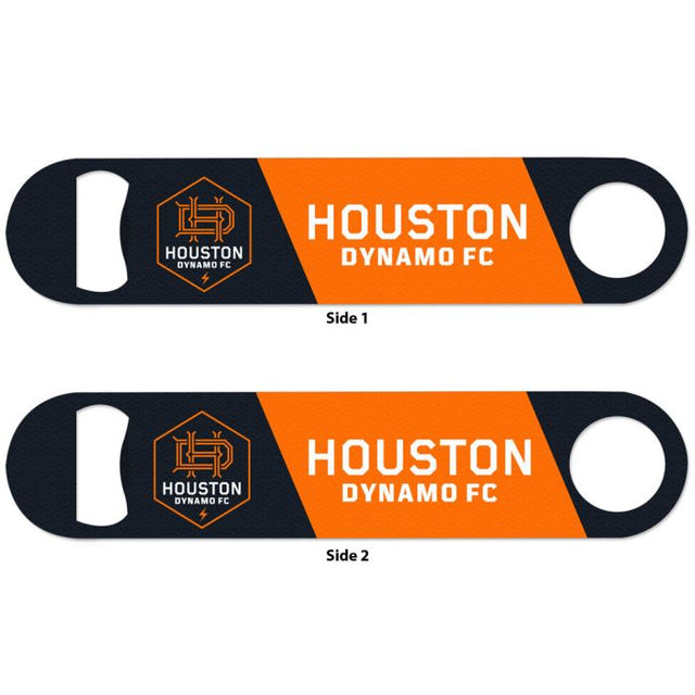 Abridor de botellas de metal de dos lados del Houston Dynamo