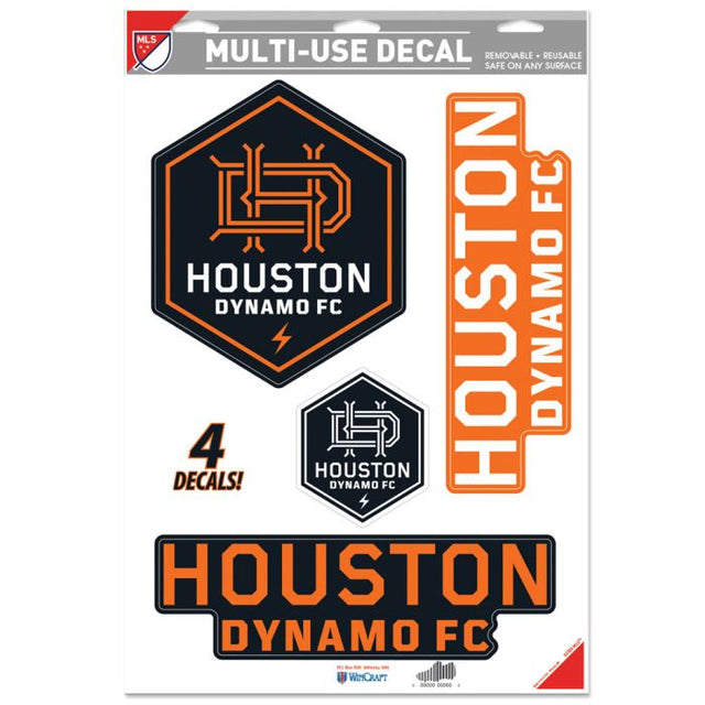 Calcomanía multiusos del Houston Dynamo de 11" x 17"