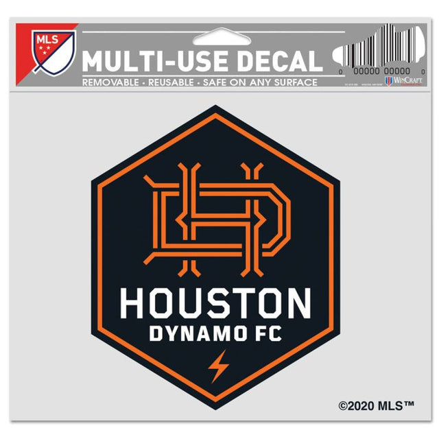 Calcomanía multiusos del Houston Dynamo, fondo transparente, 5" x 6"