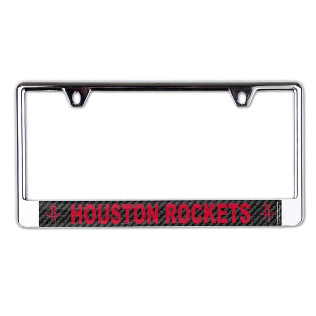 Houston Rockets Carbon Lic Plate Frame B/O Printed