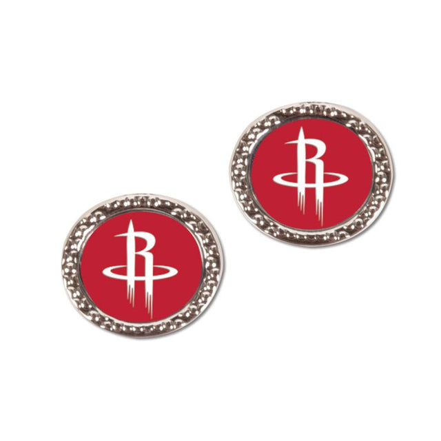 Houston Rockets Earrings Jewelry Carded Round