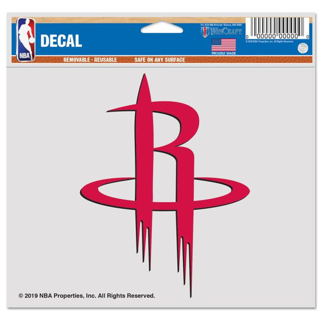 Houston Rockets Multi-Use Decal -Clear Bckrgd 5" x 6"