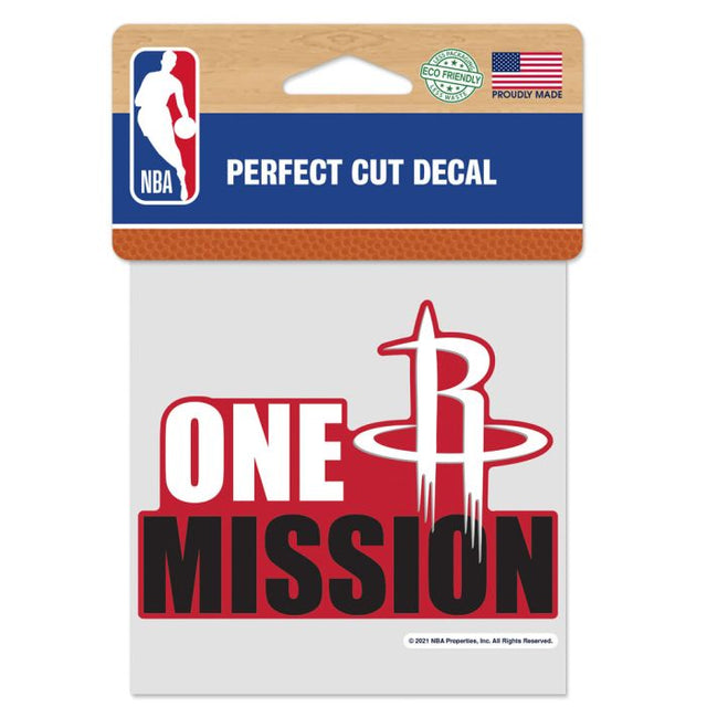 Houston Rockets SLOGAN Perfect Cut Color Decal 4" x 4"