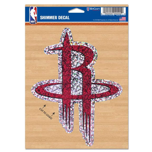 Houston Rockets Shimmer Decals 5" x 7"