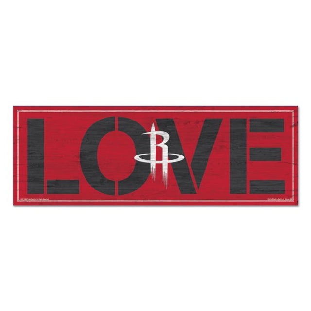 Houston Rockets Wood Sign 8"x23" 1/4" thick