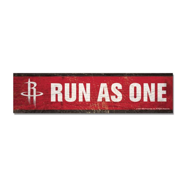 Houston Rockets Wooden Magnet 1.5" X 6"