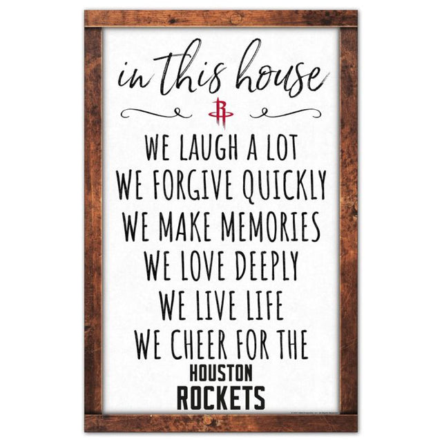 Houston Rockets box list Wood Sign 11" x 17" 1/4" thick