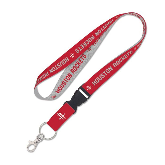 Houston Rockets heather Lanyard w/detachable buckle 1"