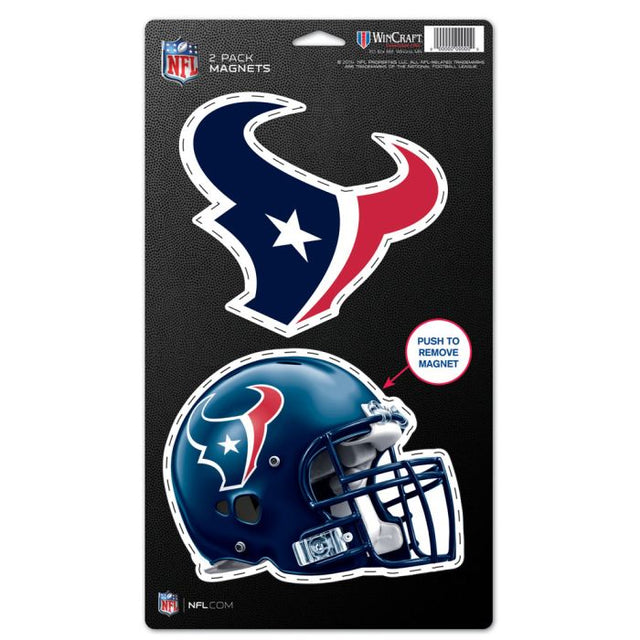 Paquete de 2 imanes de los Houston Texans de 5" x 9"