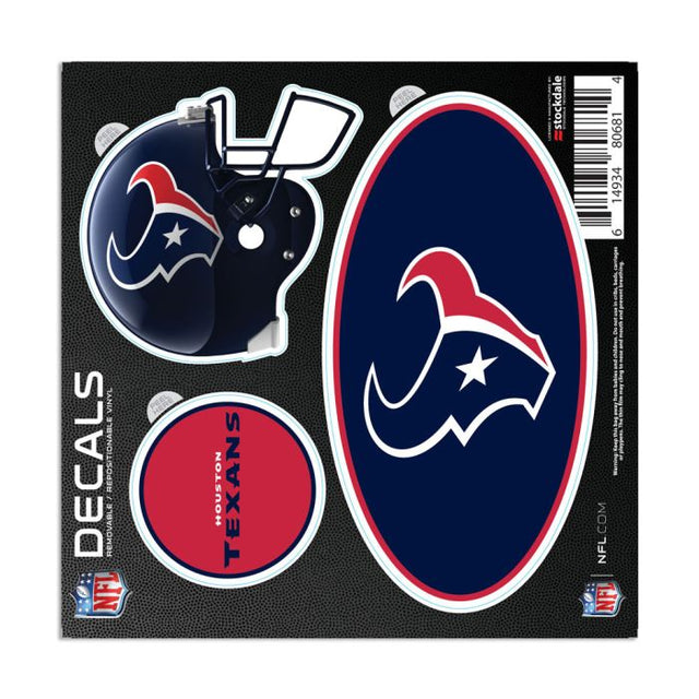 Calcomanía para todo tipo de superficies de los Houston Texans, 6" x 6"