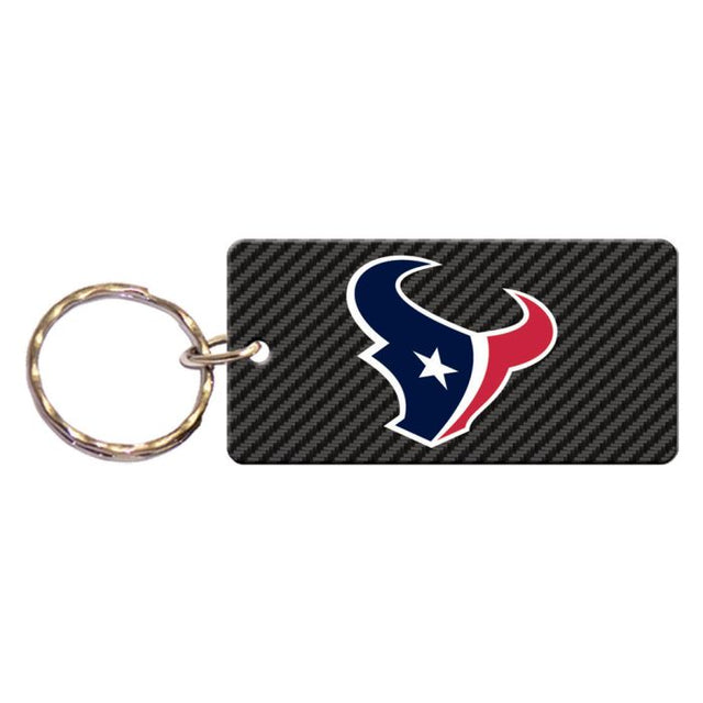 Houston Texans CARBON Keychain Rectangle