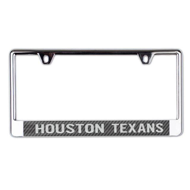 Houston Texans CARBON Lic Plate Frame B/O Printed