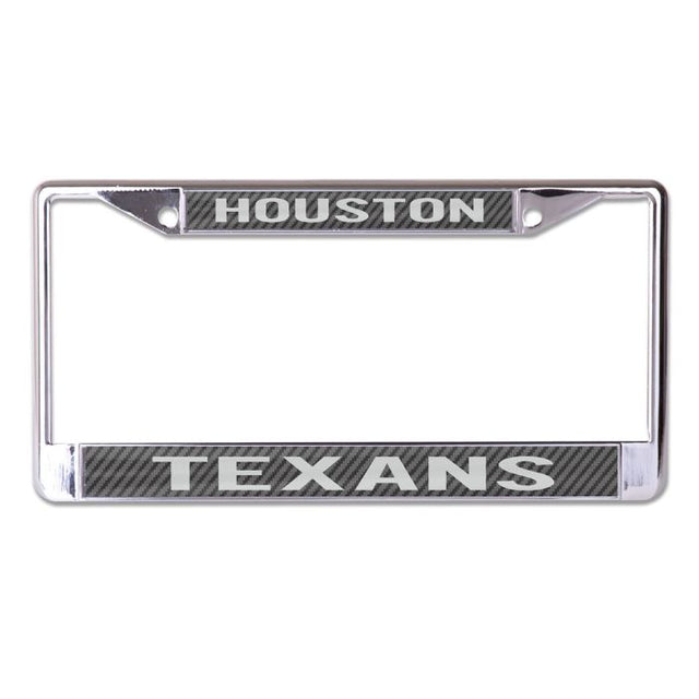 Houston Texans CARBON Lic Plt Frame S/L Printed