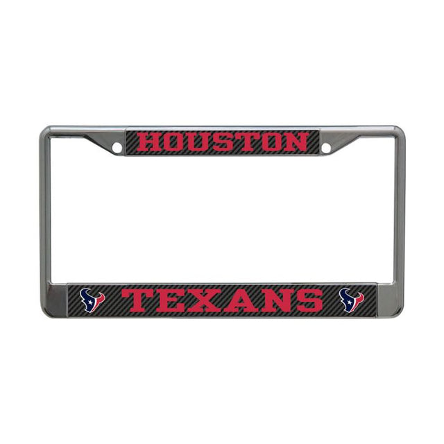 Houston Texans CARBON Lic Plt Frame S/L Printed