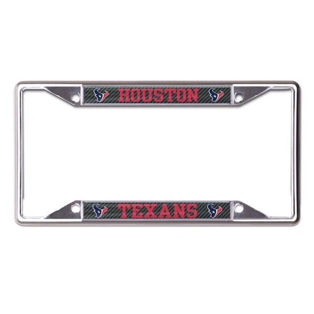 Cuadro de carbono con licencia de Houston Texans, color blanco, estampado, de manga corta