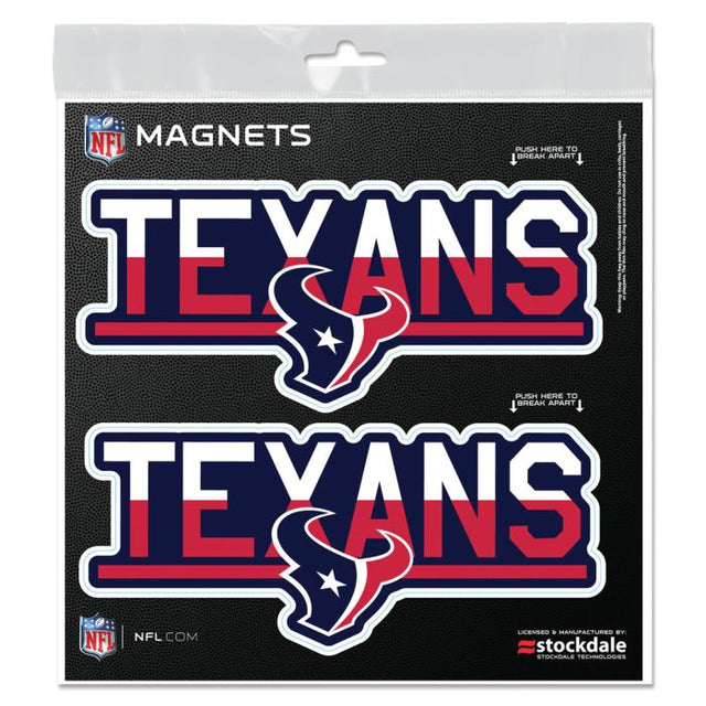 Imanes para exteriores COLOR DUO de Houston Texans, 6" x 6"