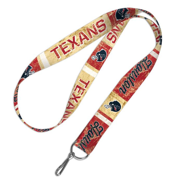 Cordón retro con logotipo clásico de los Houston Texans de 1"