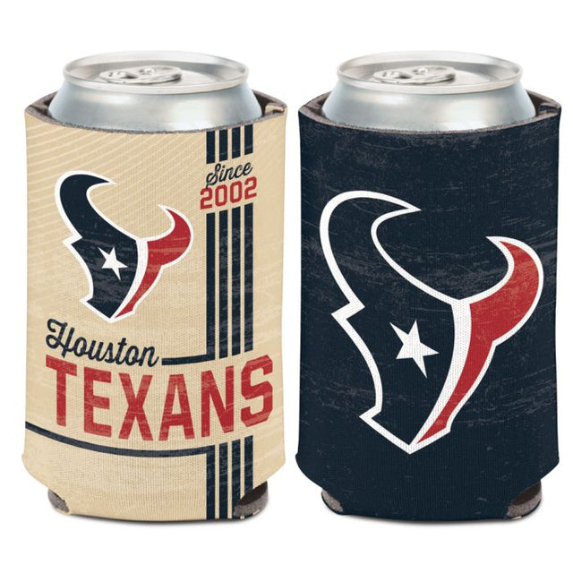 Enfriador de lata vintage con logotipo clásico de Houston Texans, 12 oz.