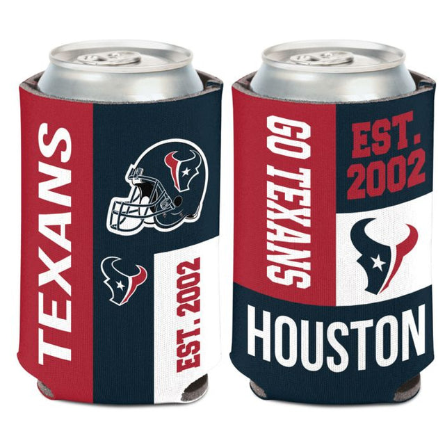 Enfriador de latas con bloques de color de Houston Texans, 12 oz.