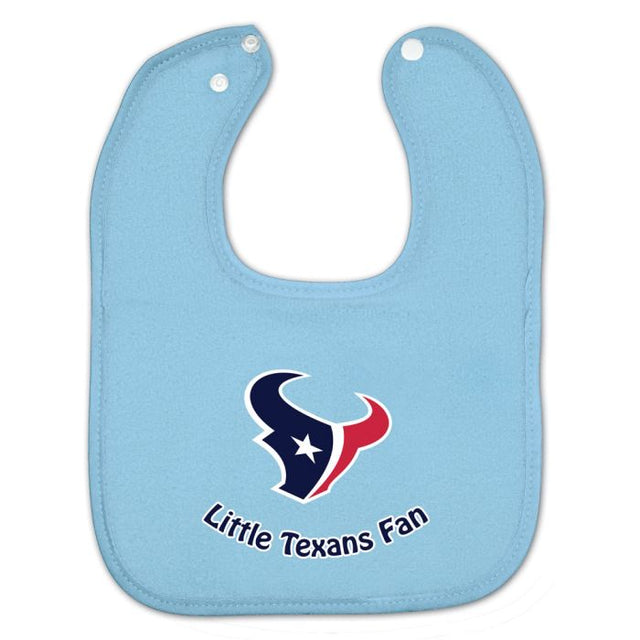 Babero con botones a presión de color azul claro de los Houston Texans