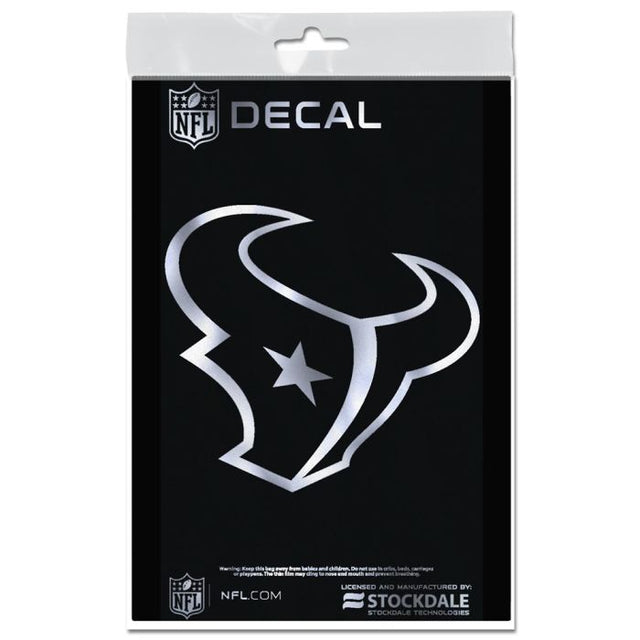 Calcomanía metálica de los Houston Texans de 3" x 5"