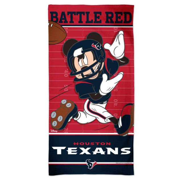 Toalla de playa Spectra de Mickey Mouse de Disney y Houston Texans de 30" x 60"