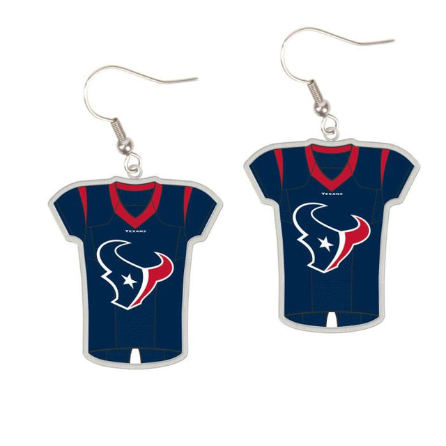 Pendientes de joyería de los Houston Texans con jersey en cartulina