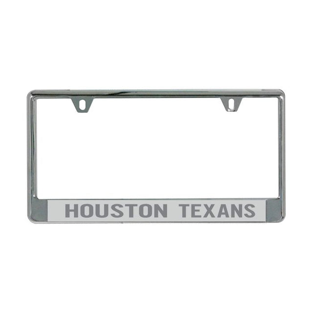 Houston Texans FROSTED Lic Plate Frame B/O Printed